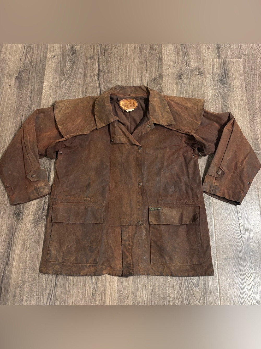 VTG Outback Trading Company Bush Trader Collection Waxed Oilskin Jacket size Med